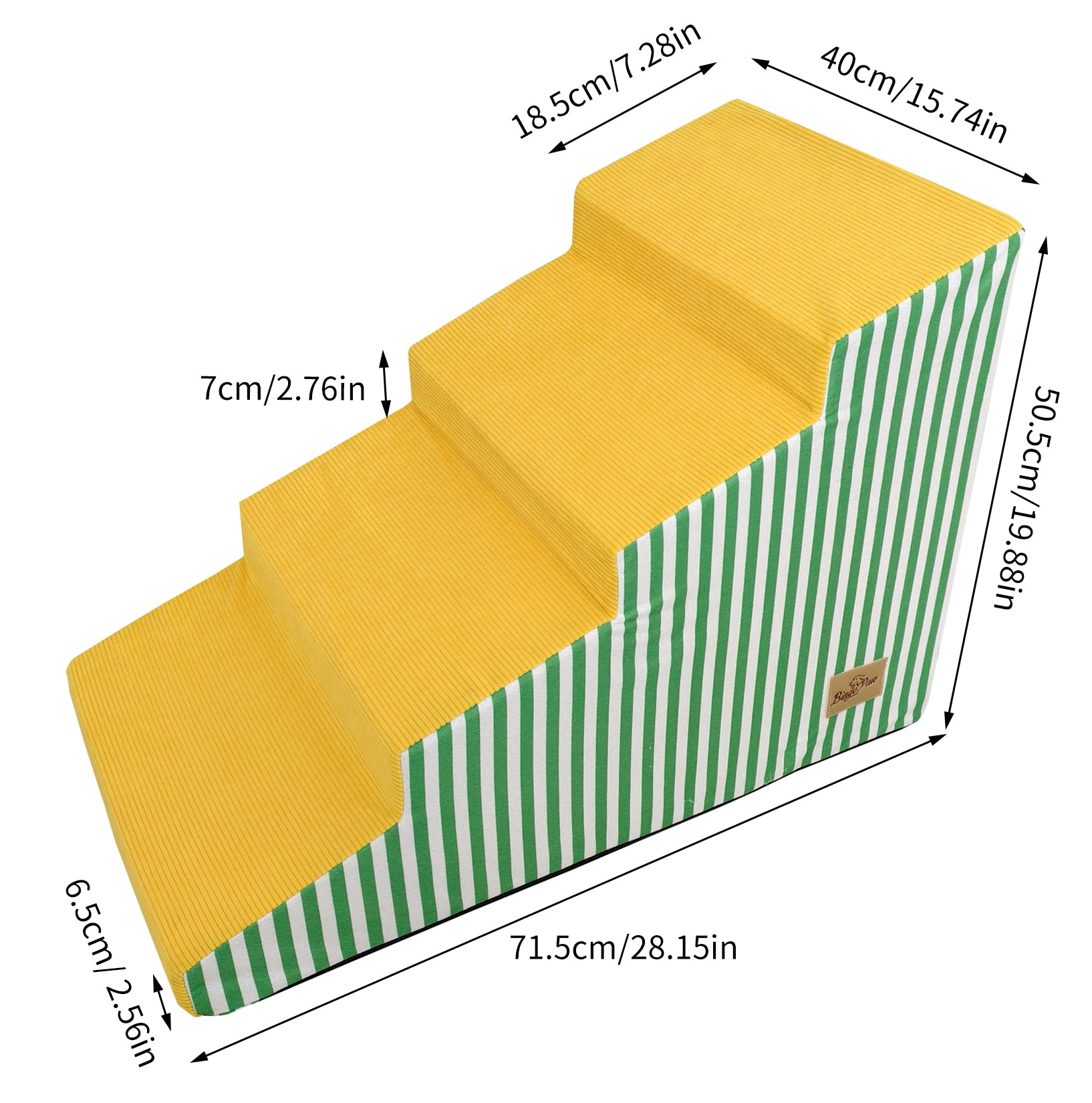Pet Dog Stairs for High Beds: 3 Steps/ 4 Steps /5 Steps Bright Pet Stairs High-Density Foam Dog Ramp Step with Gentle Slope Safe for Sofas, for Puppies & Senior Pets - Image 4