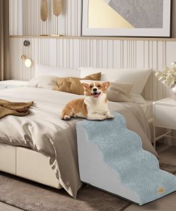 High Density Foam Dog Stairs For High Bed Sofa, 3/4/5 Steps Stairs Washable Cover