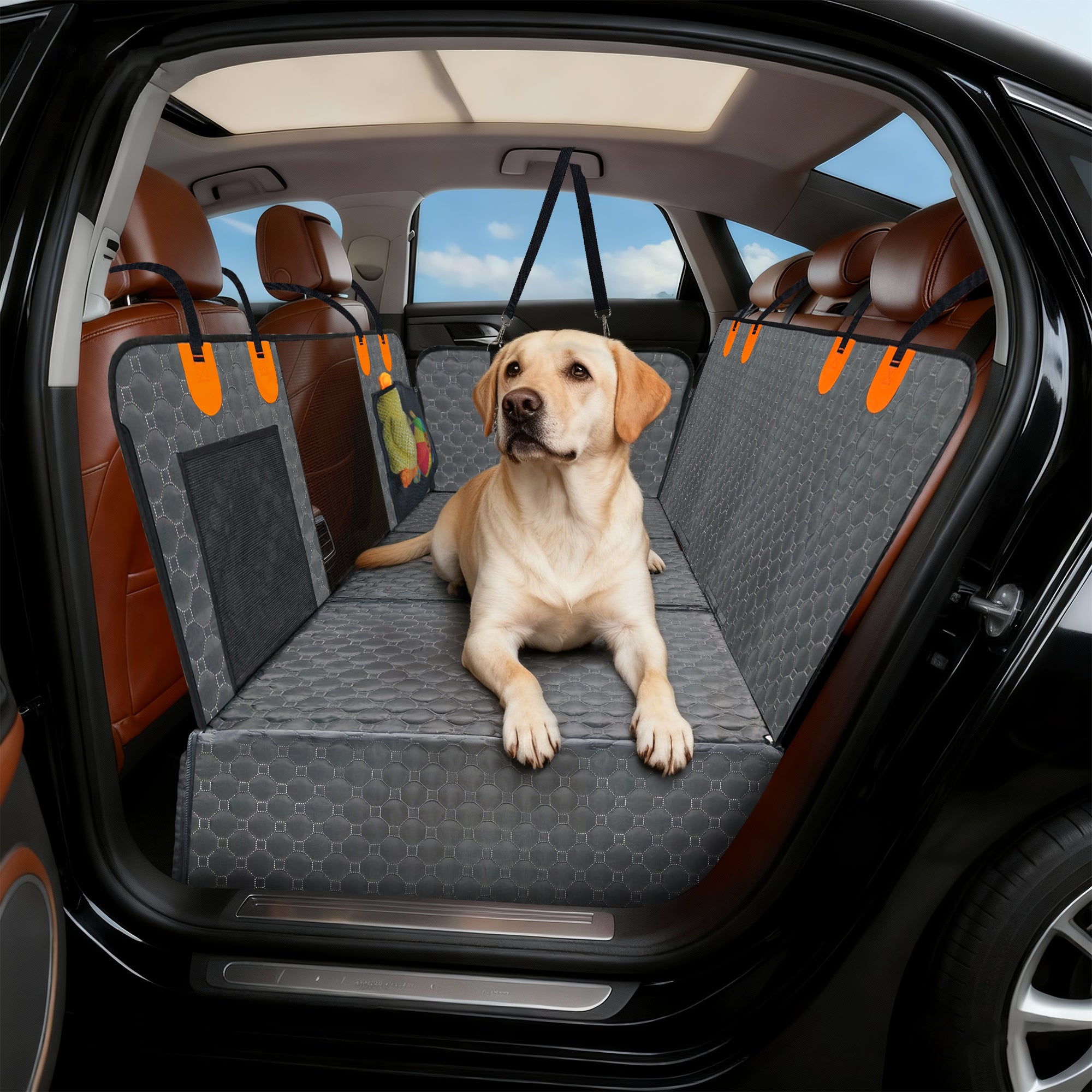 Dog Car Hammock Backseat Extender Pet Back Seat Protector Hammock Full Cover - Image 4