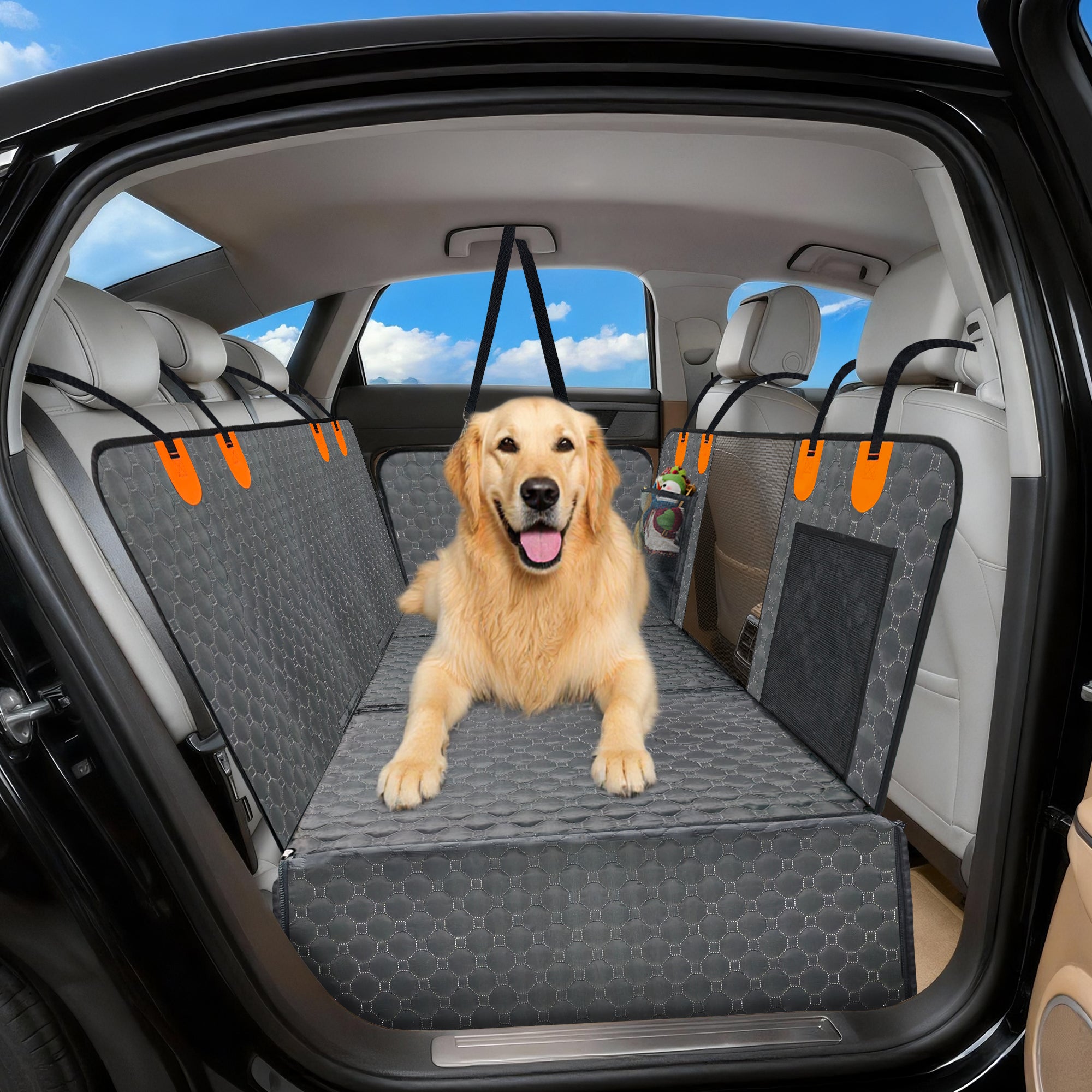Dog Car Hammock Backseat Extender Pet Back Seat Protector Hammock Full Cover - Image 2