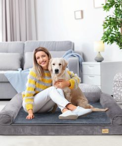 Large Orthopedic Sofa Dog Bed Pet Couch with Washable Cover
