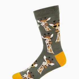  Mens Cool Giraffe Bamboo Sock