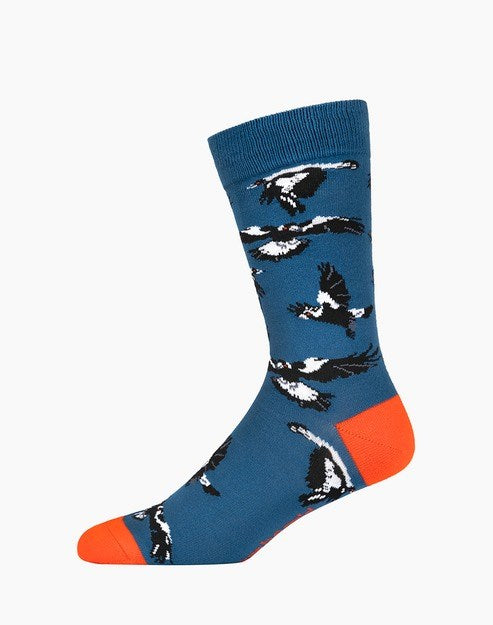 Mens Magpies Bamboo Sock