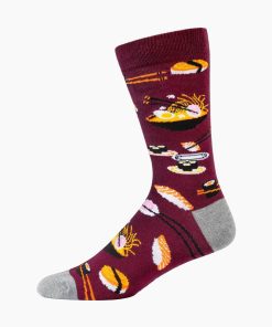 Mens Ramen Baboo Socks - Plum