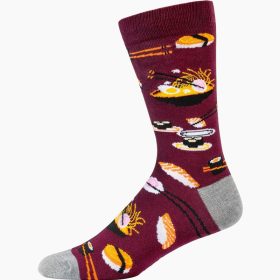  Mens Ramen Baboo Socks - Plum