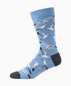  Mens Seagulls Bamboo Sock - Sky
