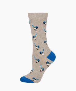  Womens Blue Wren Bamboo Sock - Grey Marle