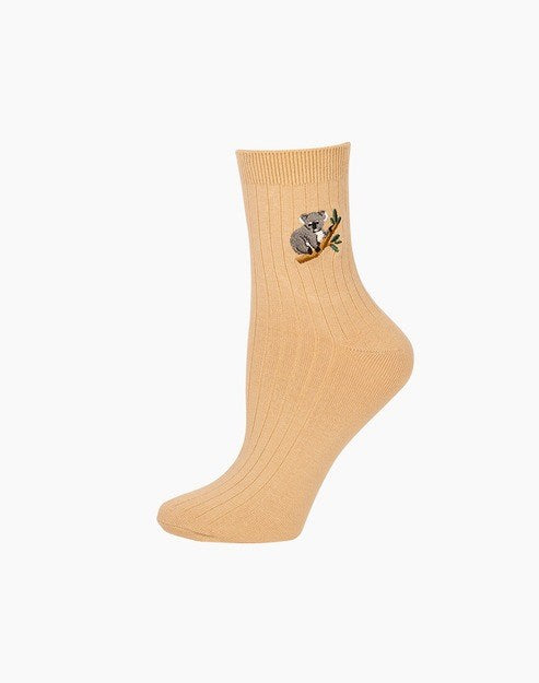 Womens Quarter Crew Koala bamboo Sock - Sand