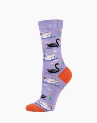  Womens Swan Bamboo Sock