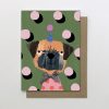  Greeting Card Dotty Happy Birthday Dog Blue Hat