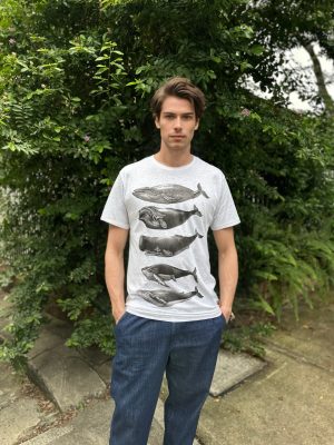 Whales Grey Marle Mens Tee