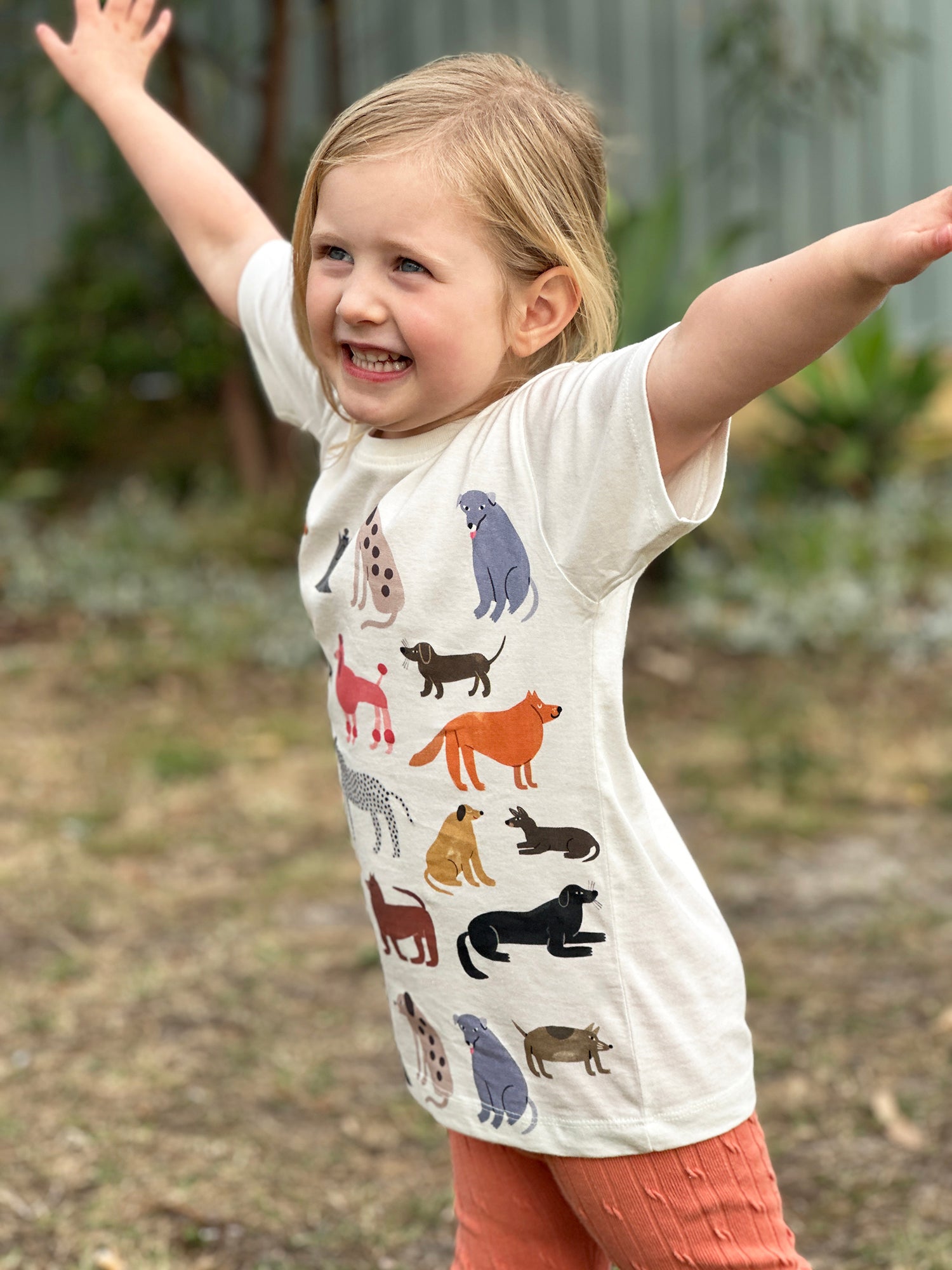 Hot Dogs Offwhite Kids Tee - Image 5