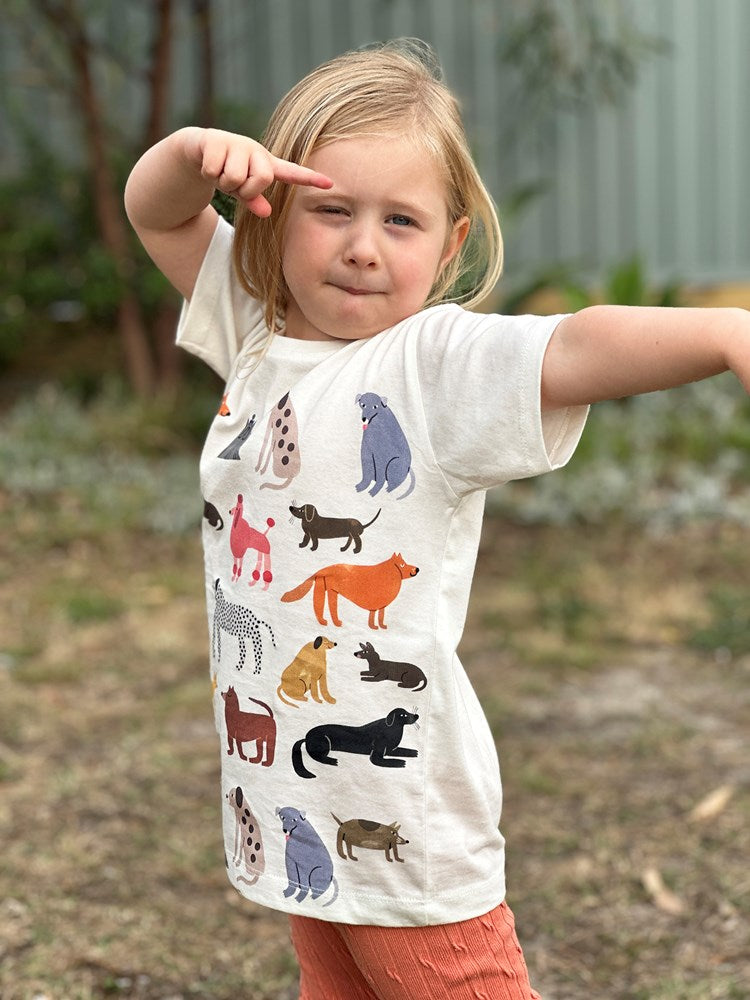 Hot Dogs Offwhite Kids Tee - Image 2