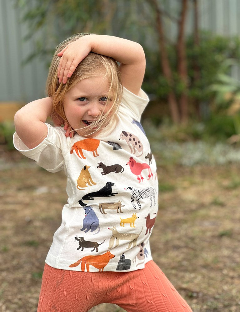 Hot Dogs Offwhite Kids Tee - Image 3