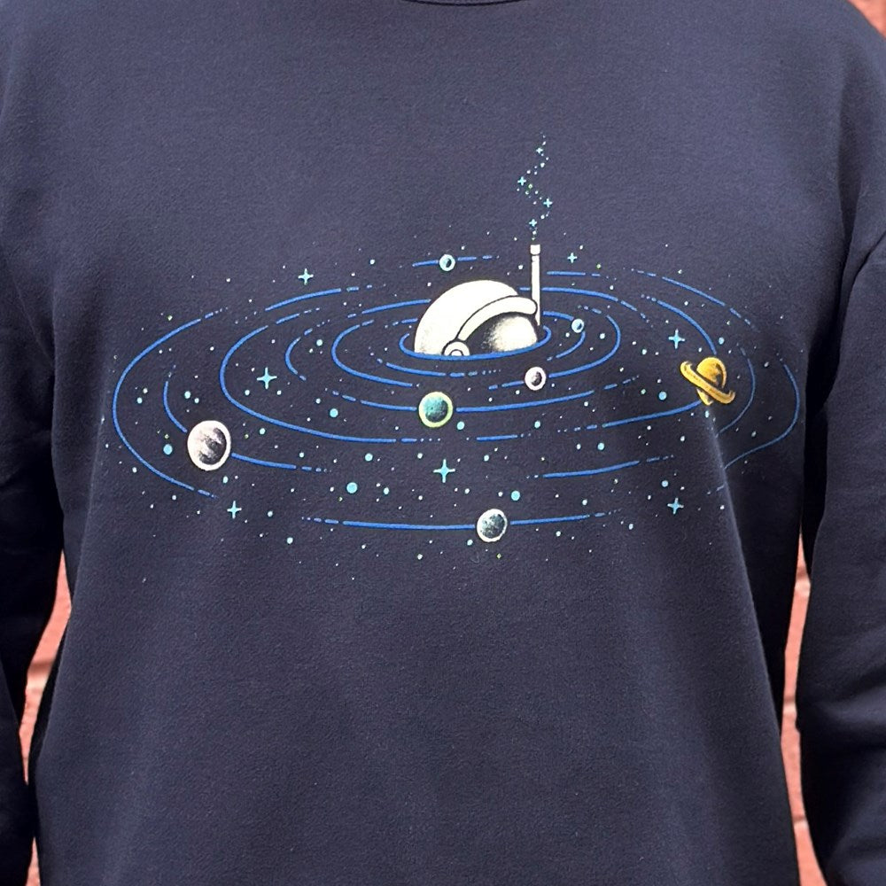 Ripples In Space Navy Mens Jumper - Image 2