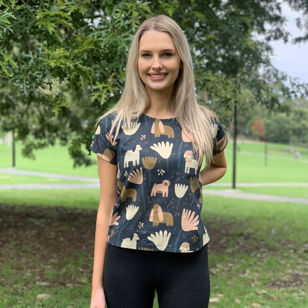 Parisian Dogs Womens Top - Image 2