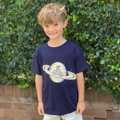 Space Ride Navy Kids Tee