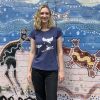 Seagull Squabble Dusky Blue Womens Tee
