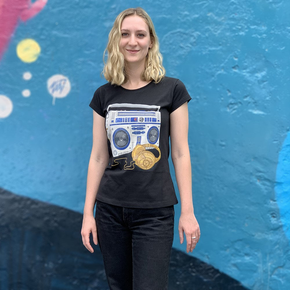 Recycle Wars Charcoal Womens Tee - Image 2