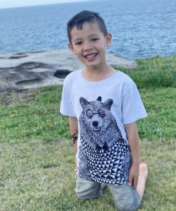 Bear Grey Marle Kids Tee