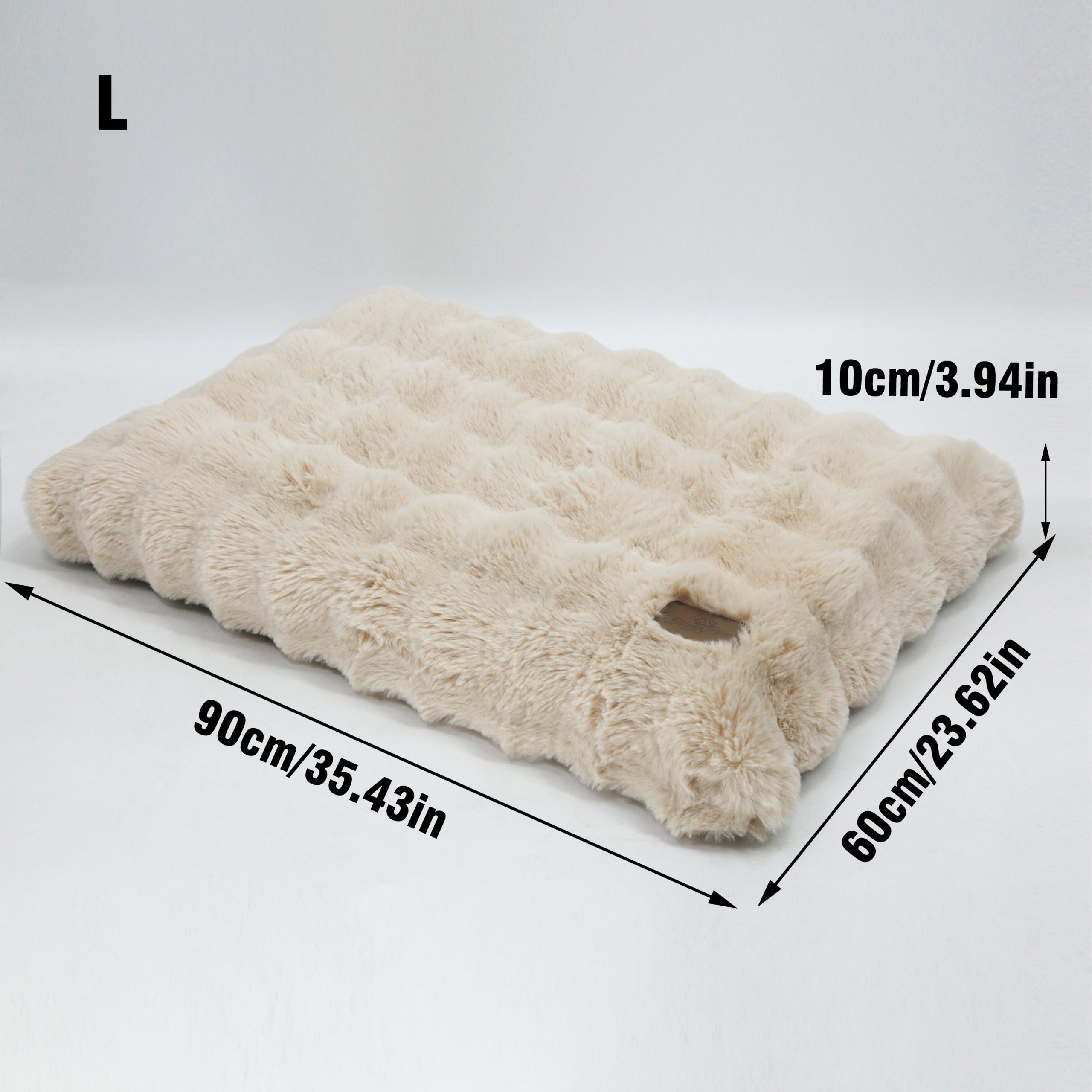 2025 Fluffy Deluxe Plush Dog Bed with Supportive Base Comfort Pet Sleeping Mat Crate Bed with Removable Cover for Different Sizes Dogs Breeds - Image 3