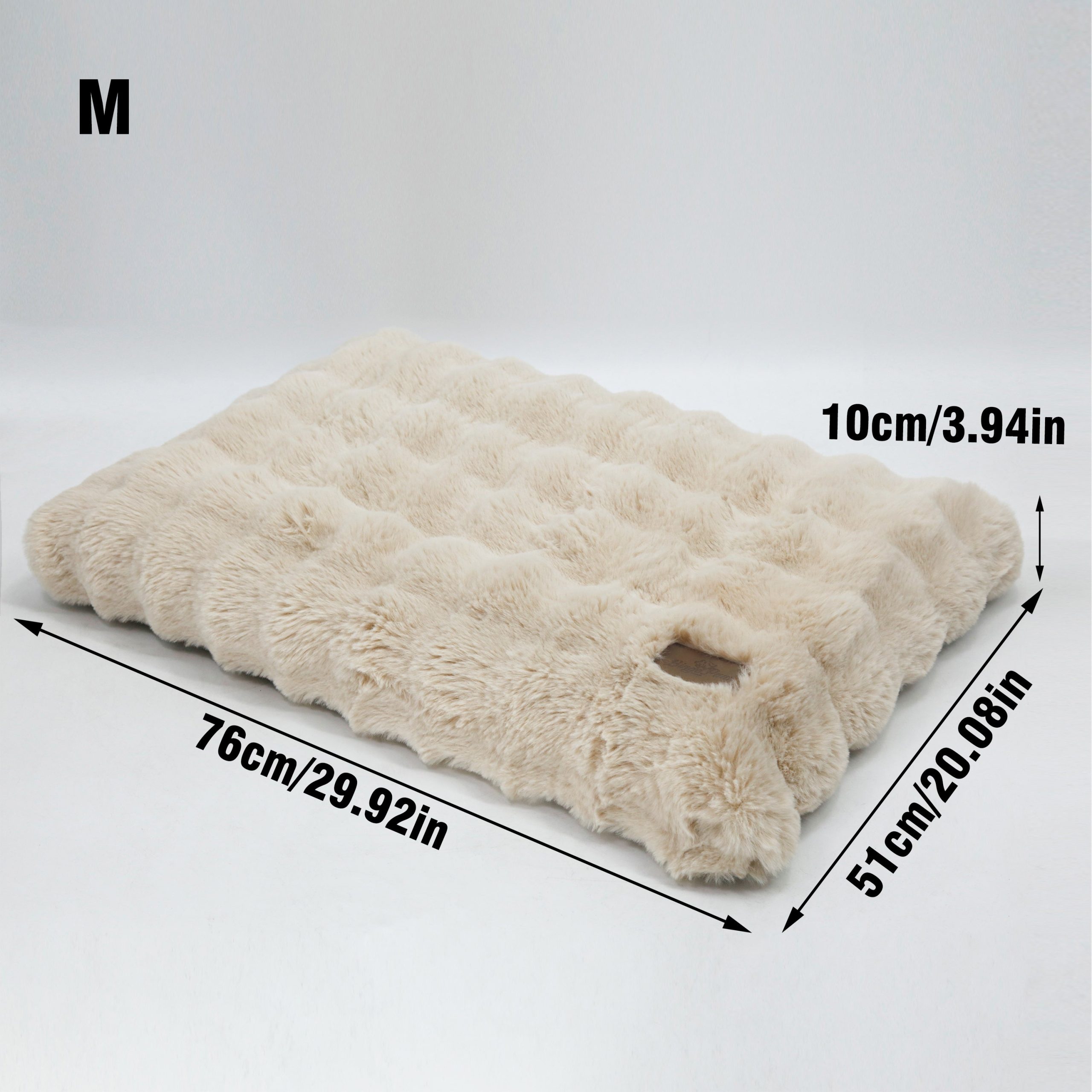 2025 Fluffy Deluxe Plush Dog Bed with Supportive Base Comfort Pet Sleeping Mat Crate Bed with Removable Cover for Different Sizes Dogs Breeds - Image 2