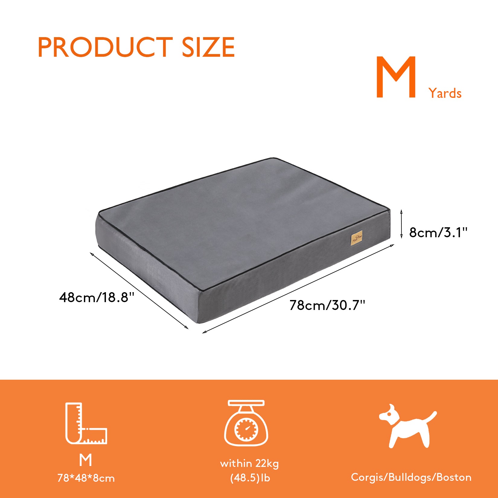 BingoPaw Extra Large Dog Bed Orthopedic Sponge with Washable Cover - Image 5