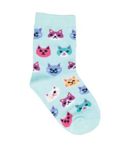  Kids Socks 4-7 Yrs Cats Meow