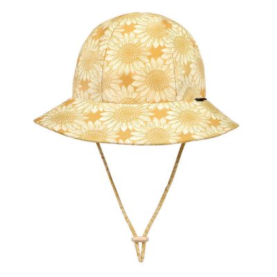  Ponytail Swim Bucket Beach Hat Sunflower