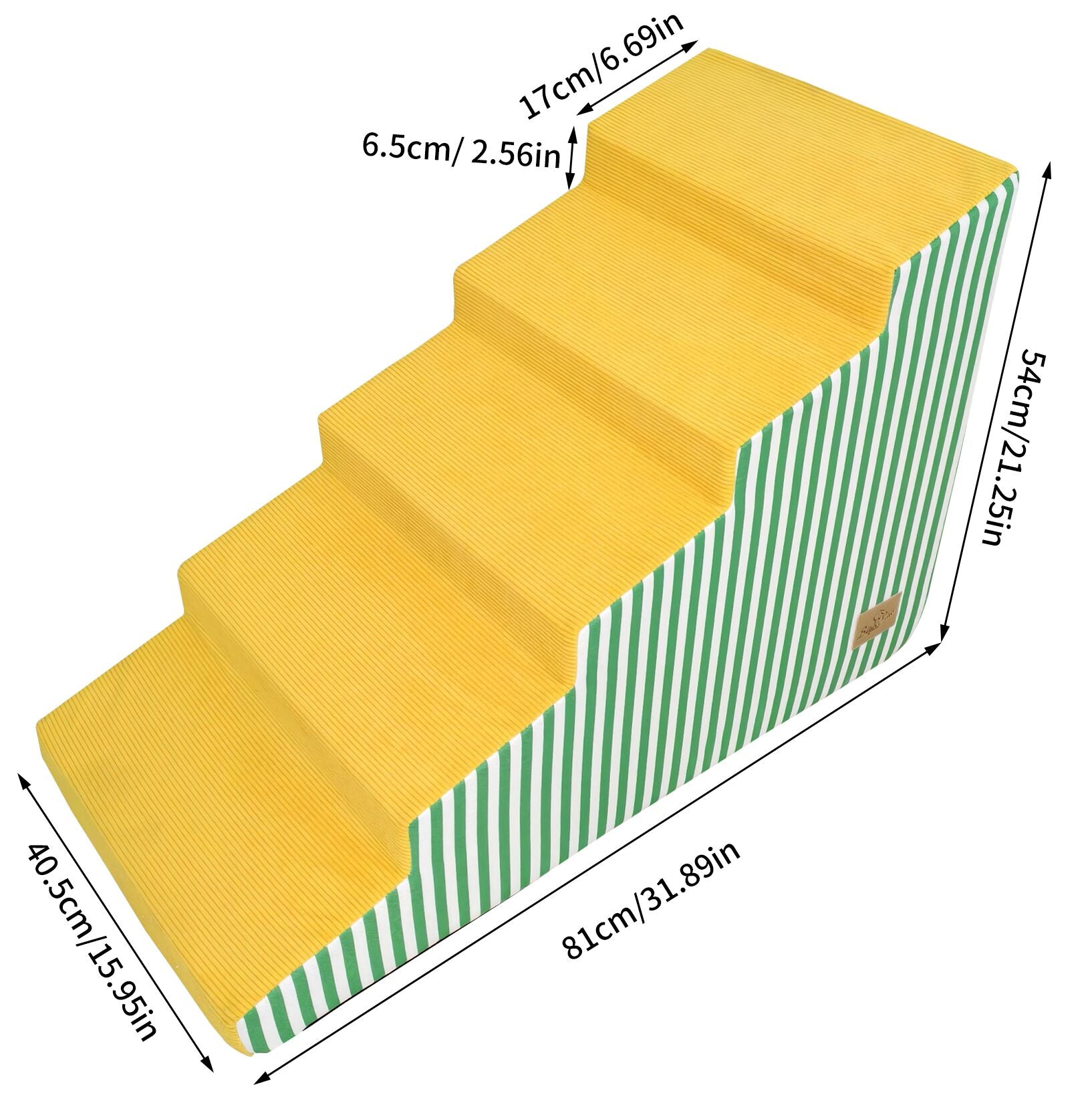 Pet Dog Stairs for High Beds: 3 Steps/ 4 Steps /5 Steps Bright Pet Stairs High-Density Foam Dog Ramp Step with Gentle Slope Safe for Sofas, for Puppies & Senior Pets - Image 5