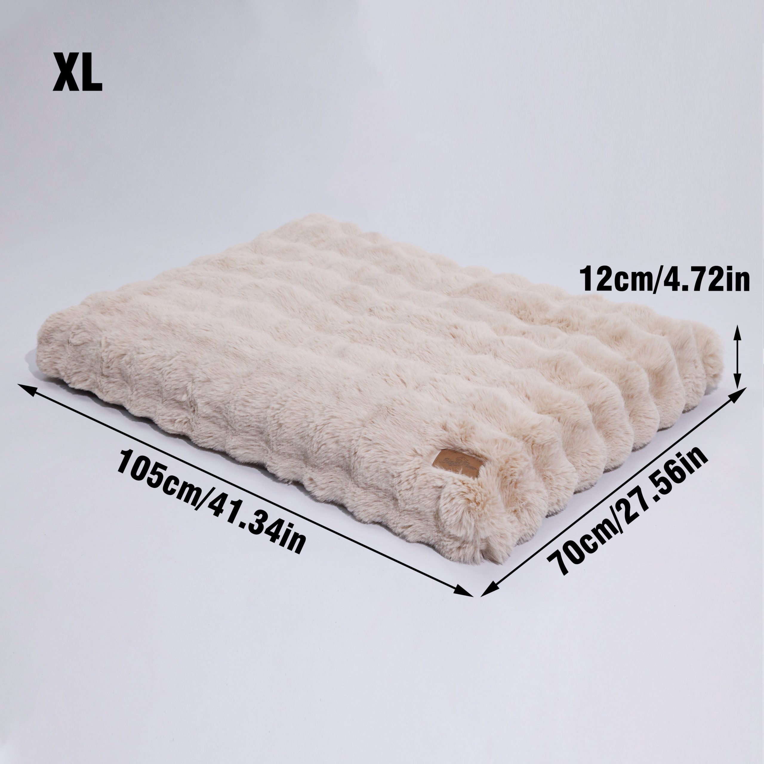 2025 Fluffy Deluxe Plush Dog Bed with Supportive Base Comfort Pet Sleeping Mat Crate Bed with Removable Cover for Different Sizes Dogs Breeds - Image 4