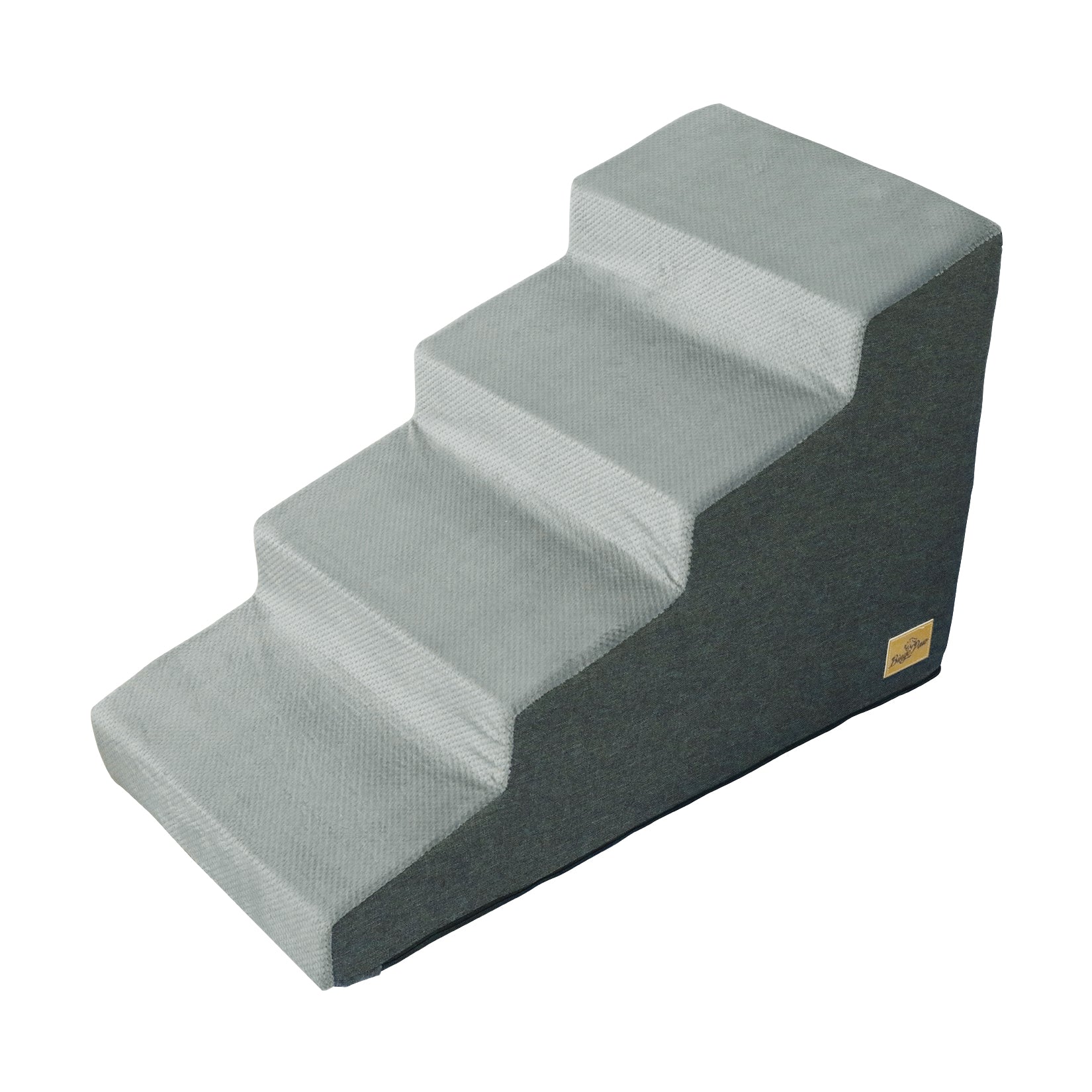 Sponge Dog Stairs for Bed & Sofa, 4 Step Dog Stairs, Dog Bed Steps for High Places, Non-Slip Gray Pet Stairs for Small Dogs - Image 5