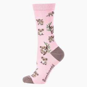  Womens Koala Pink Bamboo Sock