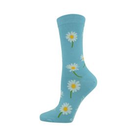  Womens Daisy Light Blue Bamboo Sock