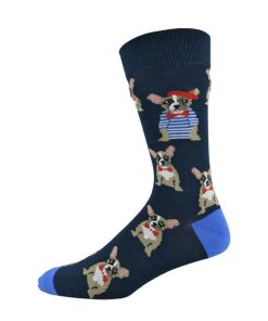  Mens Frenchie Bamboo Sock