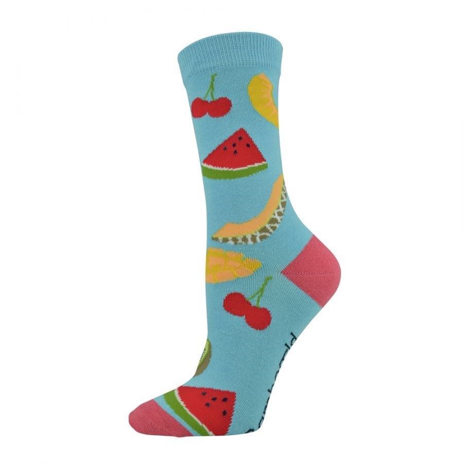 Womens Fruit Salad Bamboo Sock