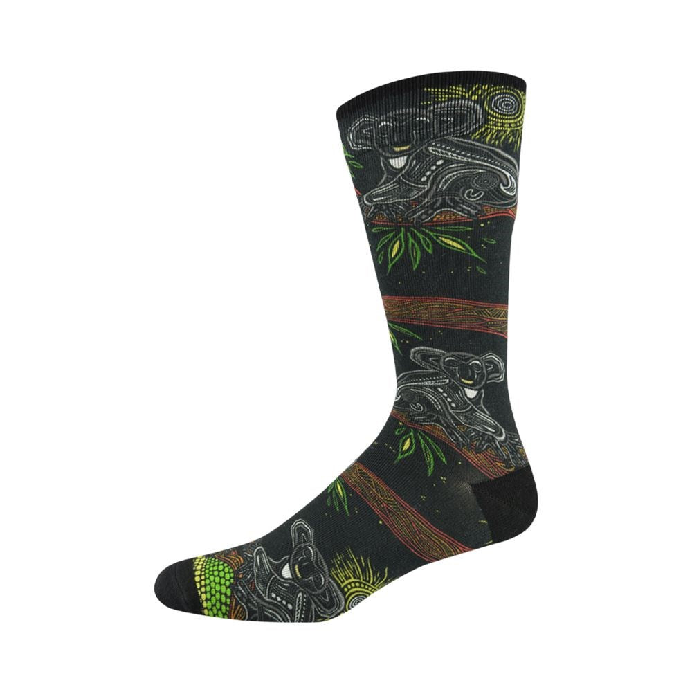 Mens Indigenous Australian Koala Sock