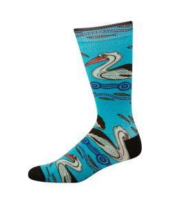  Mens Native Australian Pelican Bamboo Sock