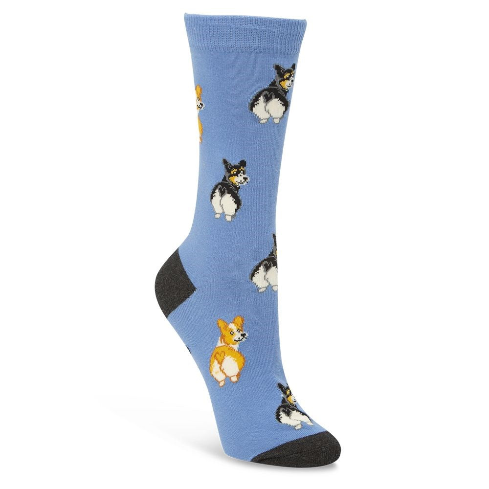 Womens Corgi Love Lavender Bamboo Sock - Image 3