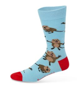  Mens Quokka Sky Blue Bamboo Sock