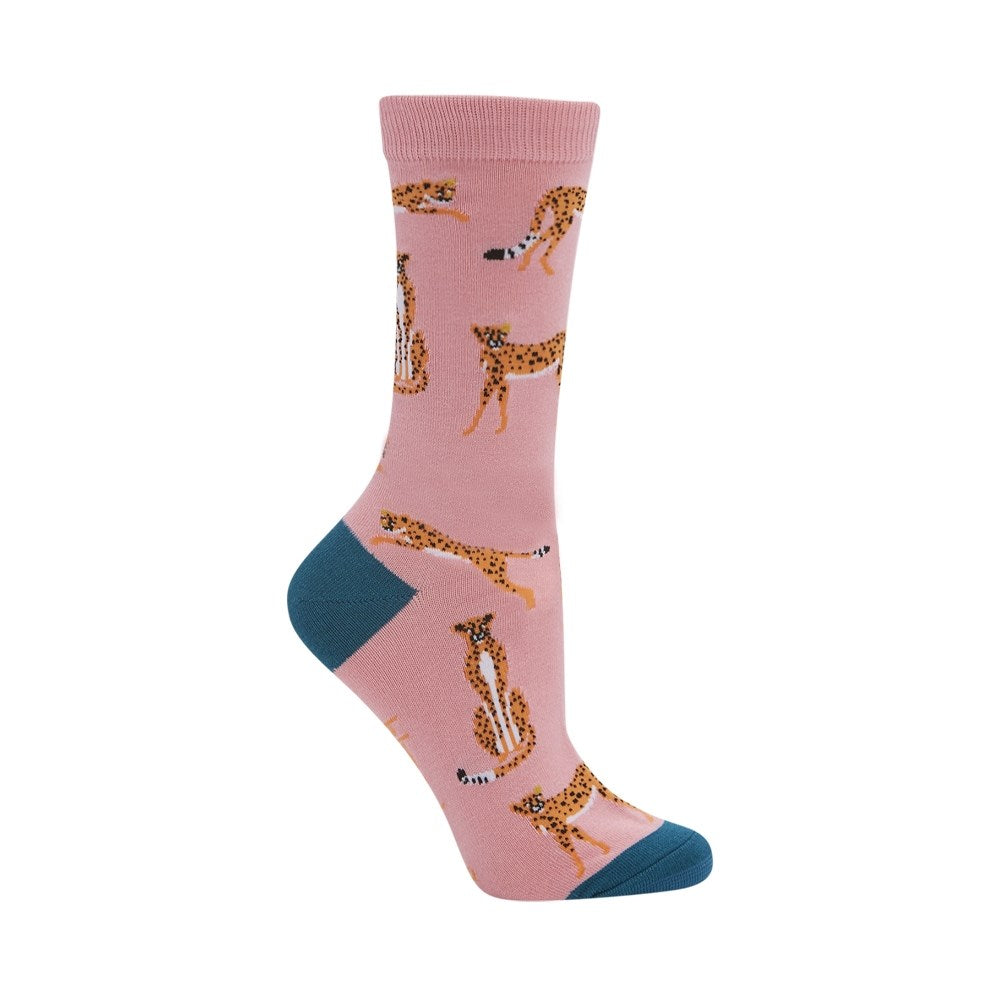 Womens Cheetara Pink Bamboo Sock - Image 2
