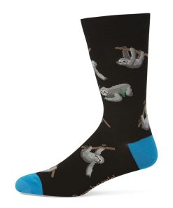  Mens My Lazy Sloth Black Bamboo Sock