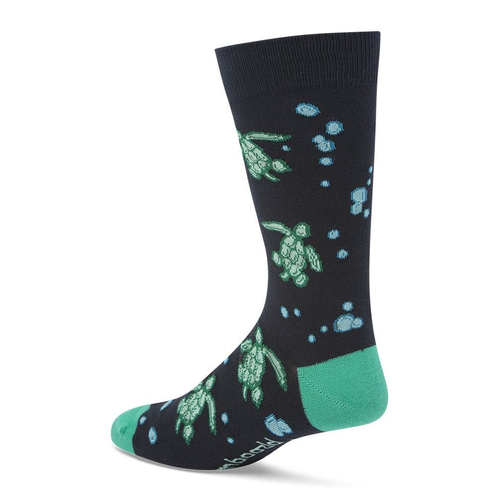 Mens Sea Turtle Navy Bamboo Sock - Image 3