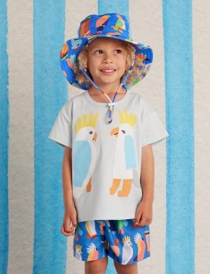  Swim Bucket Hat Flamin' Galahs