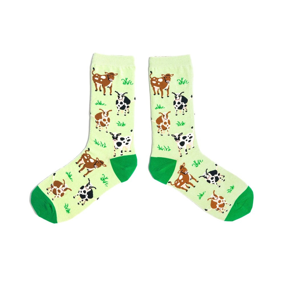 Womens Cottonfield Cows Sock