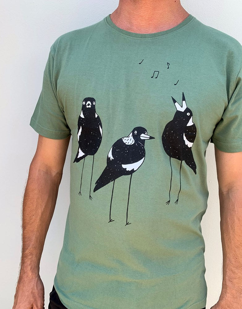 Singing Magpies Kashmir Mens Tee - Image 2