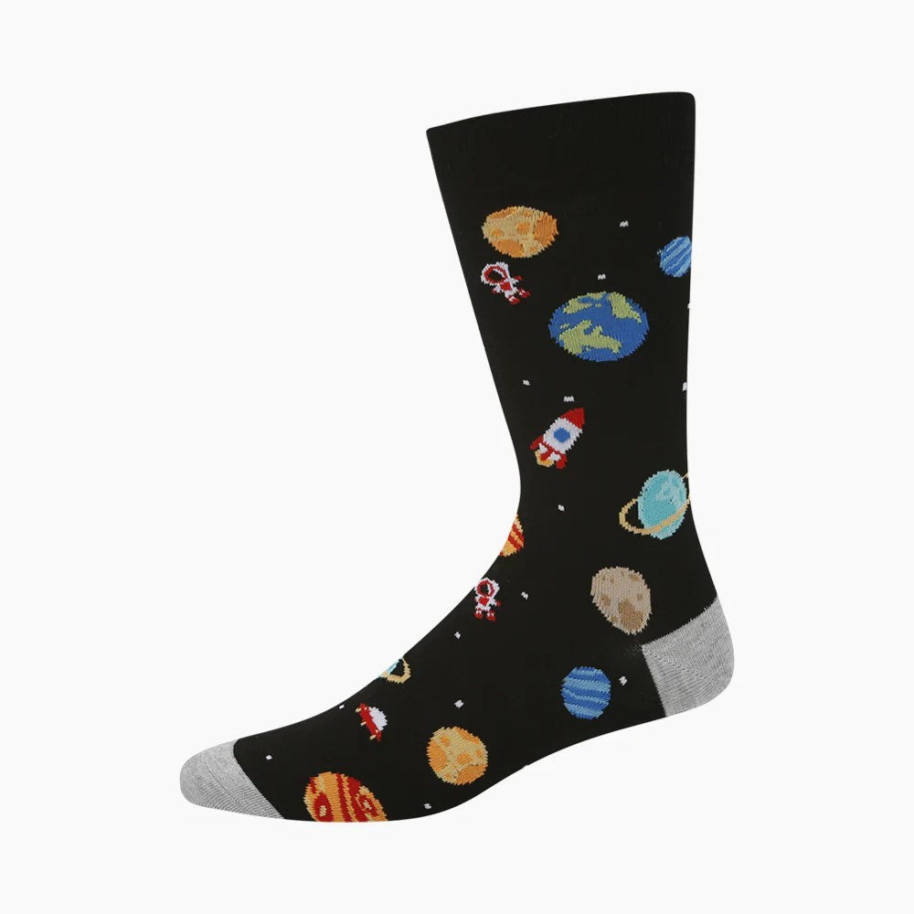 Mens I Need Space Bamboo Sock