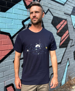 Ripples In Space Navy Mens Tee