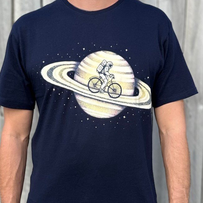 Space Ride Navy Mens Tee - Image 2