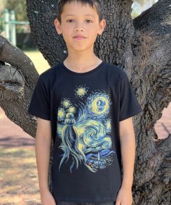 Starry Night Charcoal Kids Tee